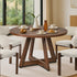 120cm Round Dining Table Wooden Kitchen Furniture Walnut