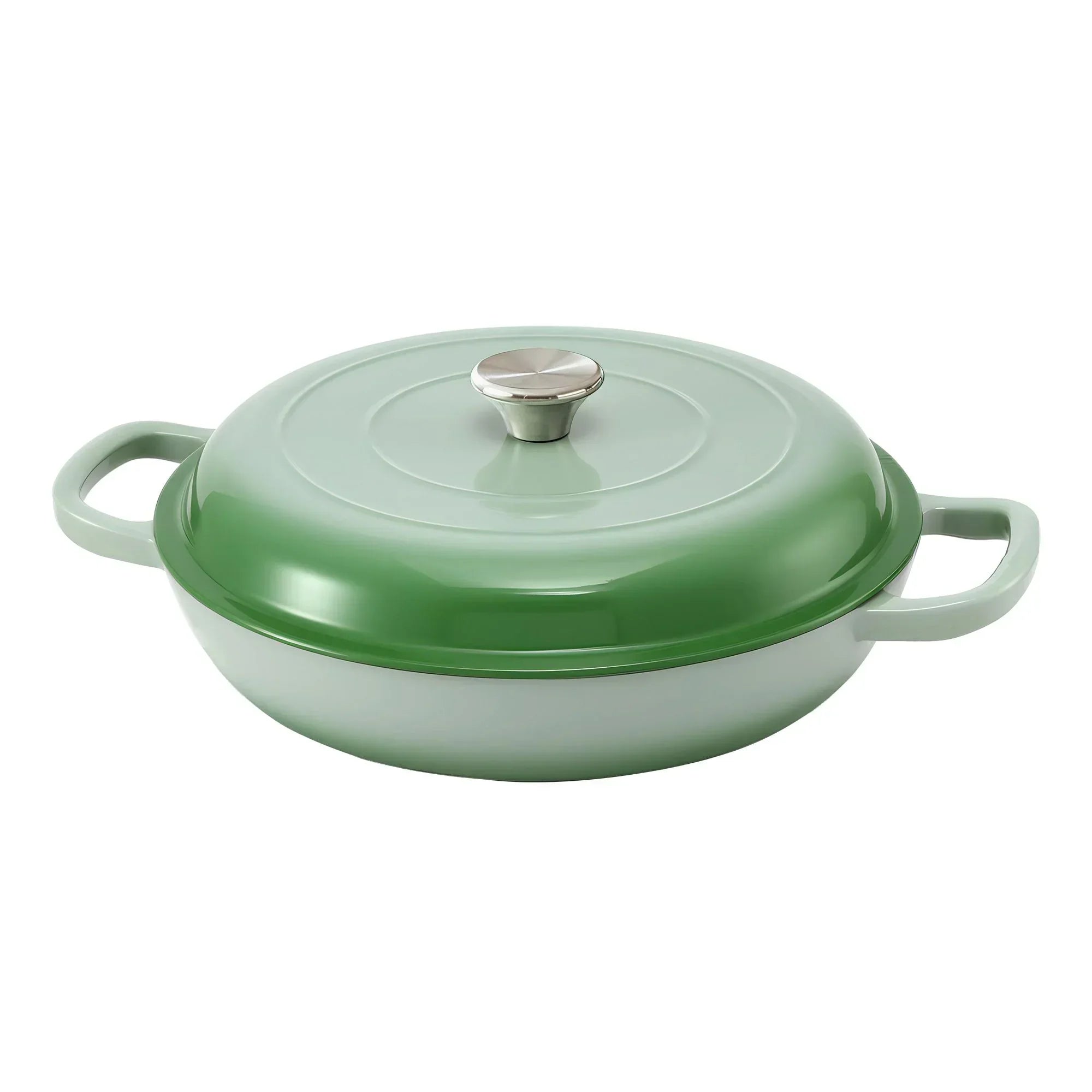 Enameled Cast Iron Dutch Oven – 3.3L, Green, Bread Baking, Oven‑Safe