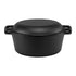 2‑in‑1 Cast Iron Dutch Oven – 5L Pot & Skillet Lid, Pre‑Seasoned, Black