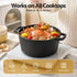 2‑in‑1 Cast Iron Dutch Oven – 5L Pot & Skillet Lid, Pre‑Seasoned, Black