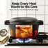 2‑in‑1 Cast Iron Dutch Oven – 5L Pot & Skillet Lid, Pre‑Seasoned, Black