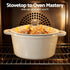 Enameled Cast Iron Dutch Oven – 3.8L, White, Bread Baking, Oven‑Safe