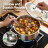 5-Star Chef 4.5L 24cm Stainless Steel Dutch Oven Pot with Lid and Stay-Cool Handle