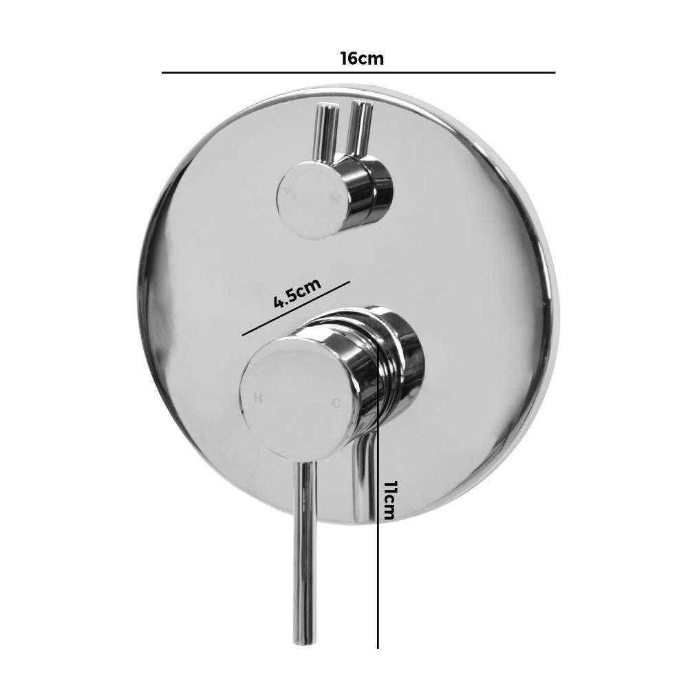 Shower Mixer Solid Brass Bath Wall Valve DIY Chrome