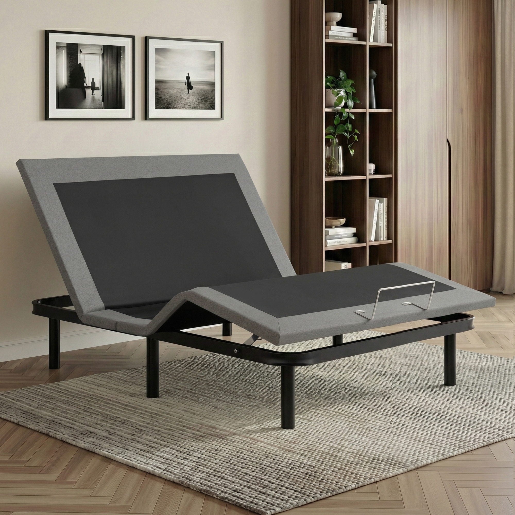 Adjustable Bed Frame Double Size Electric Bed Base Wireless Remote Control Zero Gravity Power Bed Foundation