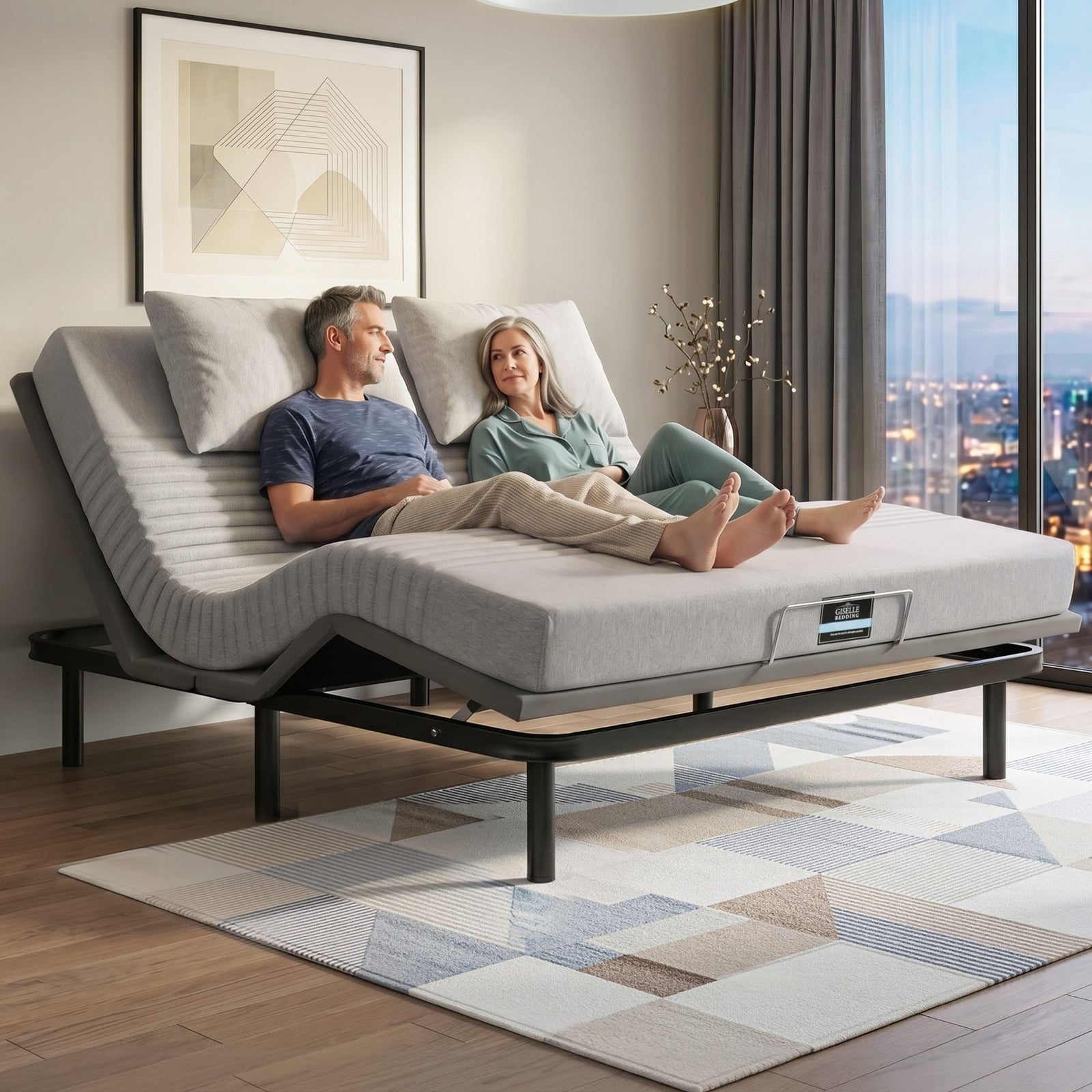 King Adjustable Bed Frame & Mattress – Zero Gravity, 15cm Memory Foam