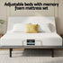 Adjustable Bed & Mattress Double – 20cm PURE Foam, Head/Foot Lift, Remote