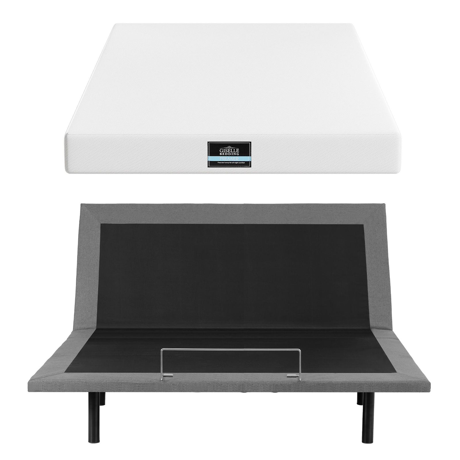 Adjustable Bed & Mattress King – 20cm PURE Foam, Head/Foot Lift, Remote