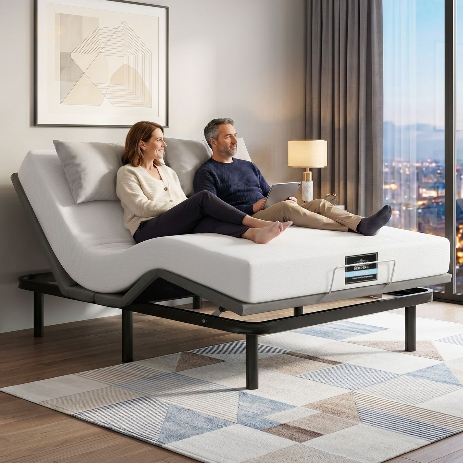 Adjustable Bed & Mattress Queen – 20cm PURE Foam, Head/Foot Lift, Remote