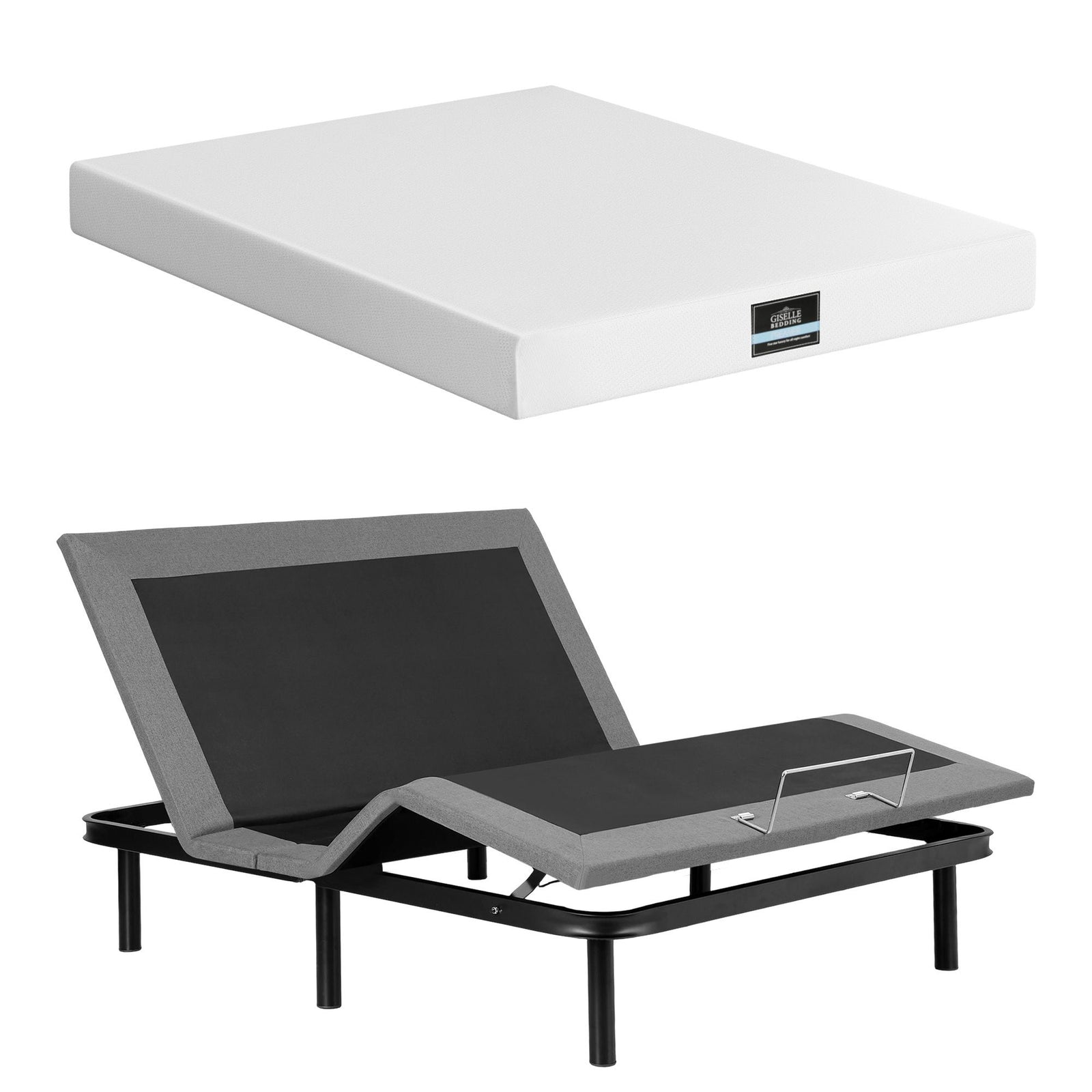 Adjustable Bed & Mattress Queen – 20cm PURE Foam, Head/Foot Lift, Remote