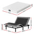 Adjustable Bed & Mattress Queen – 20cm PURE Foam, Head/Foot Lift, Remote