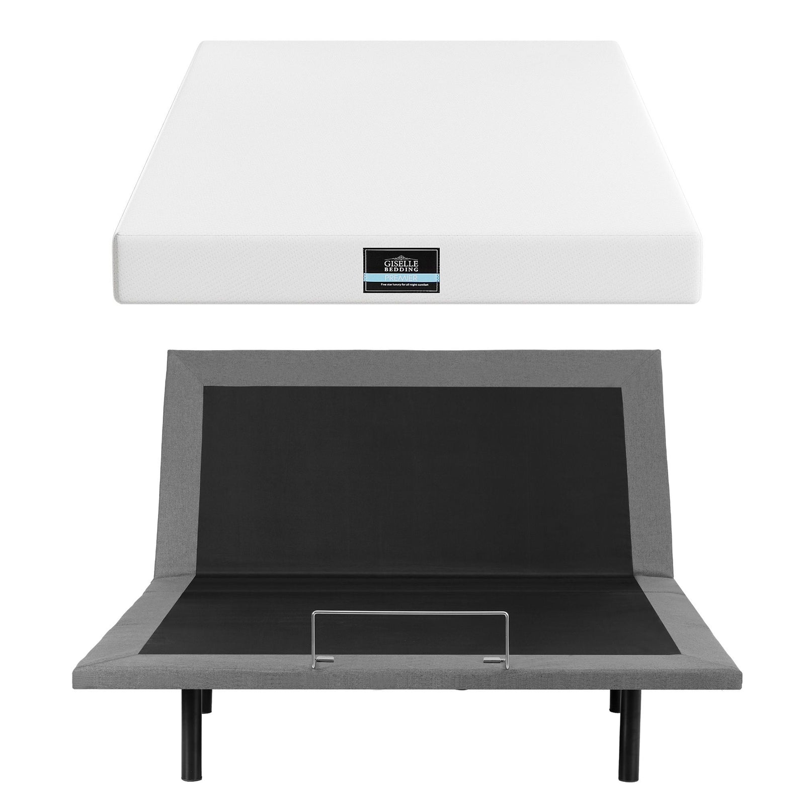 Adjustable Bed & Mattress Queen – 20cm PURE Foam, Head/Foot Lift, Remote