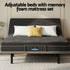 Adjustable Bed Frame Double + 18cm Mattress – Head/Foot Lift, Zero‑G, Black