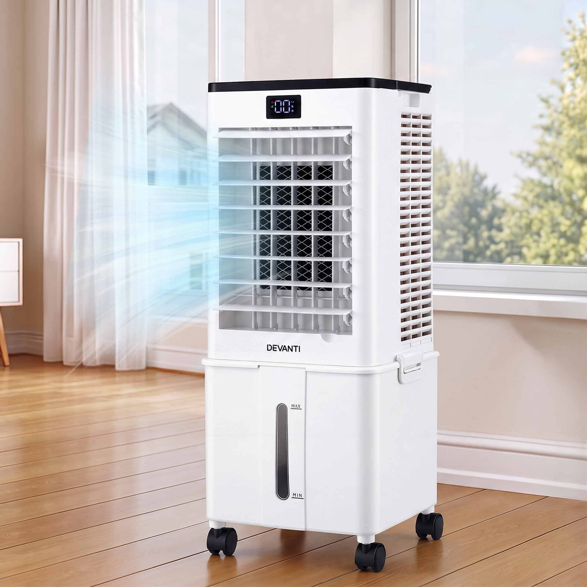 Devanti 8L Evaporative Air Cooler 3-in-1 Fan Remote 4 Ice Packs 3 Speed
