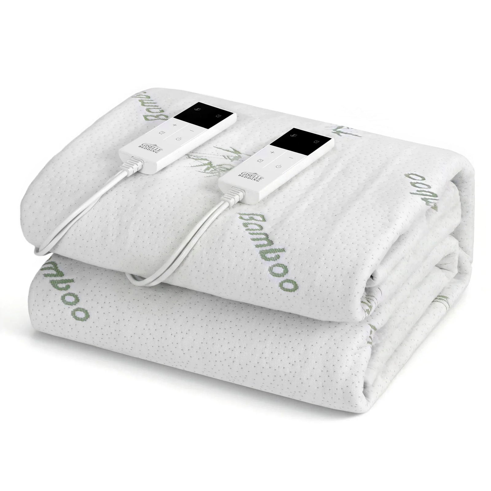 Electric Blanket Bamboo Fabric Double Fitted Heated Pad Underlay Washable Winter