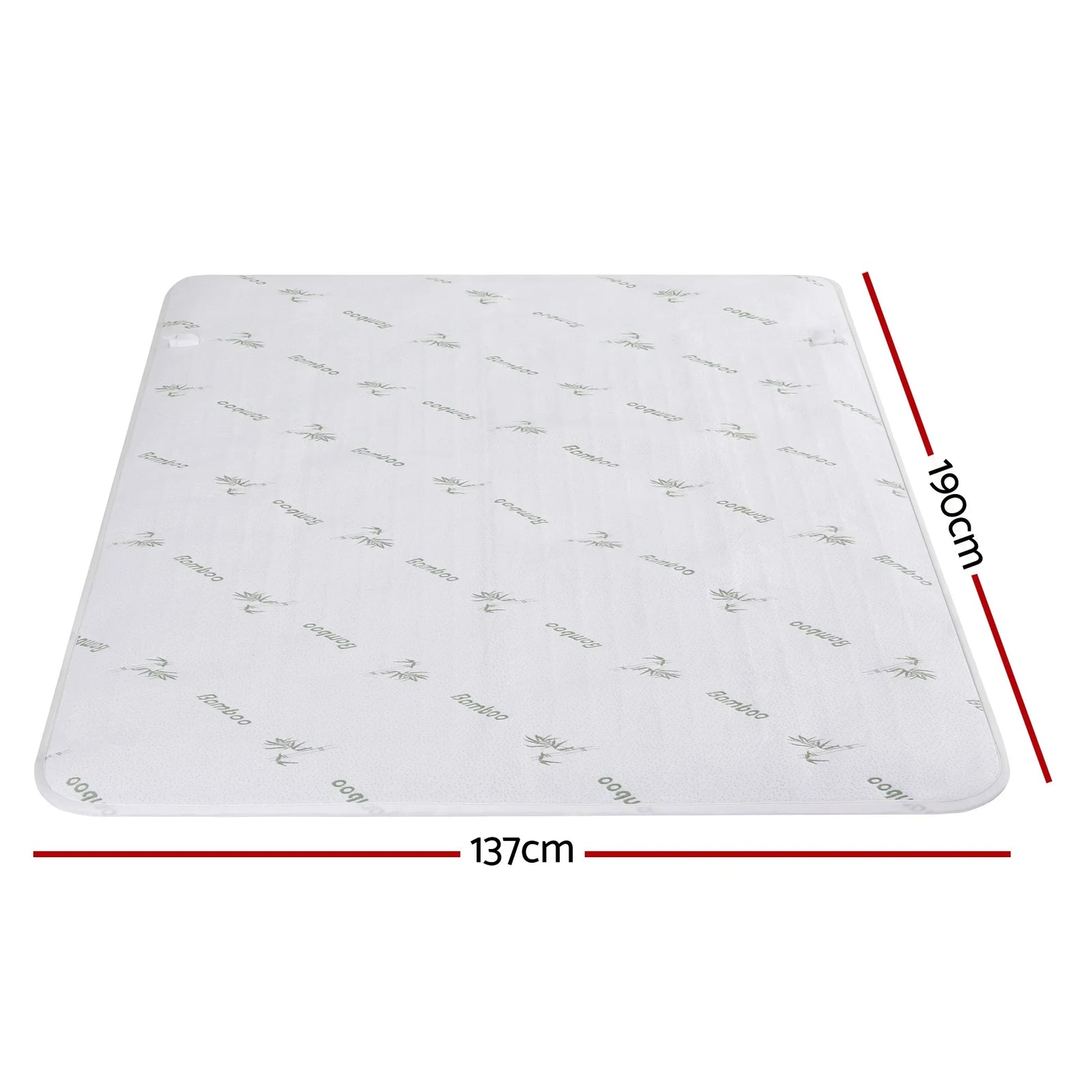 Electric Blanket Bamboo Fabric Double Fitted Heated Pad Underlay Washable Winter