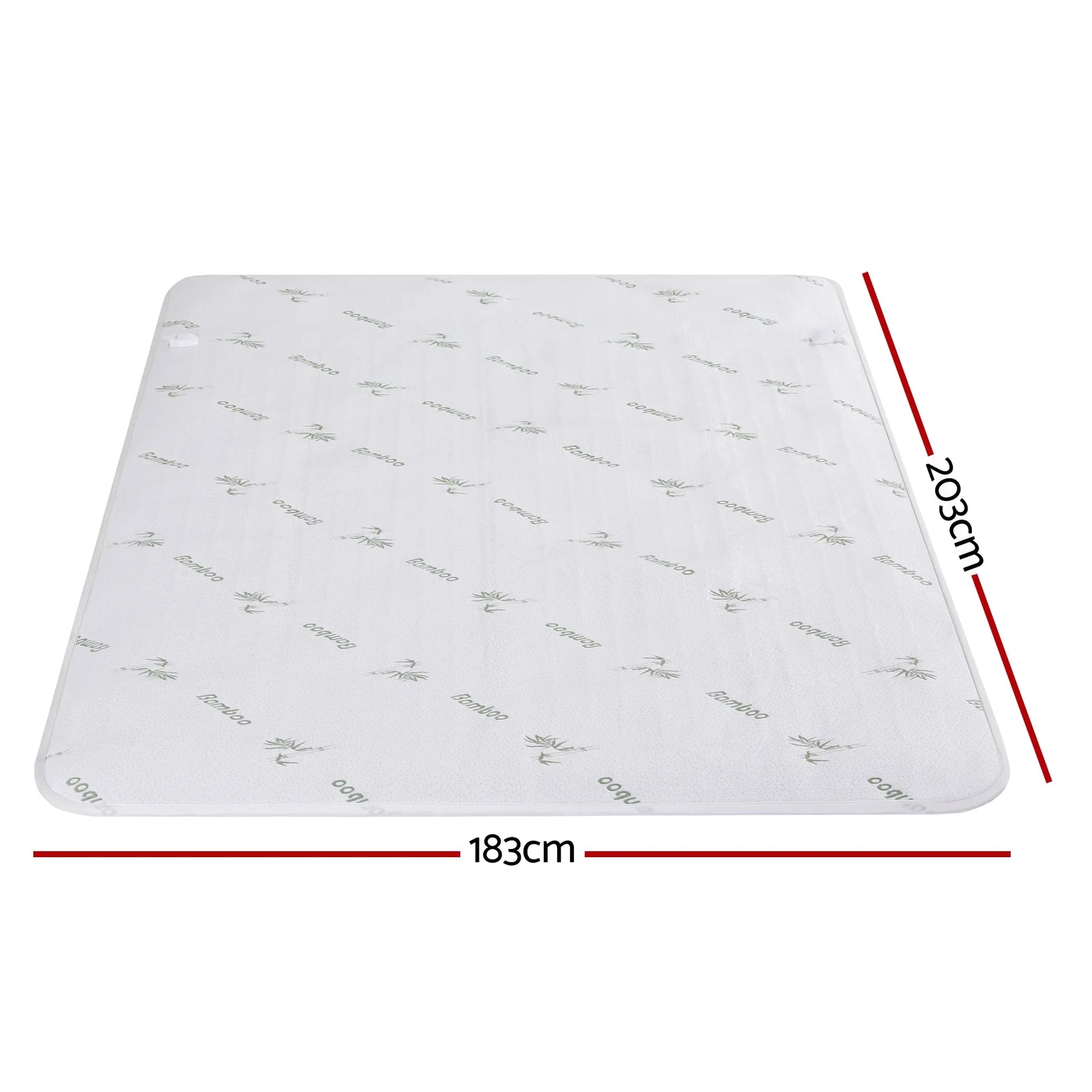 Electric Blanket Bamboo Fabric King Fitted Heated Pad Underlay Washable Winter