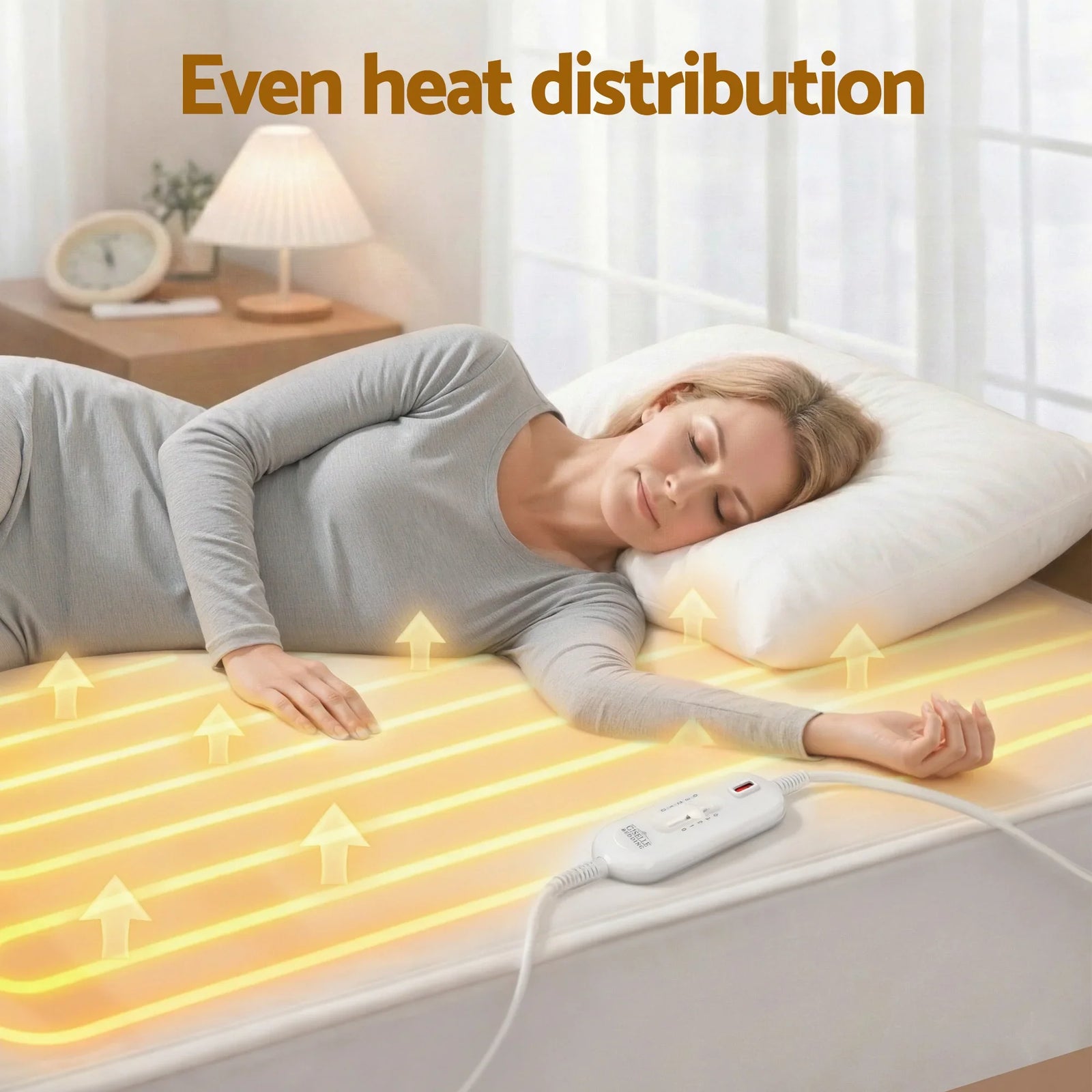 Electric Blanket King Single Heated Fully Fitted Washable Pad Winter Warm