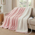 Electric Throw Rug Double Size 200x180cm Fleece Flannel Heated Blanket Pink
