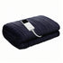 Electric Throw Rug Double Size 200x180cm Coral Fleece Heated Blanket Charcoal