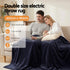 Electric Throw Rug Double Size 200x180cm Coral Fleece Heated Blanket Charcoal