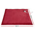 Electric Throw Rug Dual Side Fleece Flannel Heated Blanket Burgundy