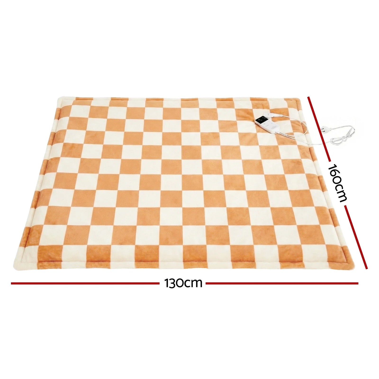 Electric Throw Rug Dual Side Fleece Flannel Heated Blanket Yellow