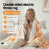 Electric Throw Rug Dual Side Fleece Flannel Heated Blanket Yellow