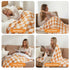 Electric Throw Rug Dual Side Fleece Flannel Heated Blanket Yellow