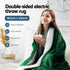 Electric Heated Throw Blanket Flannel Sherpa 160x130cm Green