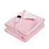 Electric Throw Rug Dual Side Fleece Flannel Heated Blanket Pink