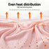 Electric Throw Rug Dual Side Fleece Flannel Heated Blanket Pink