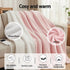 Electric Throw Rug Dual Side Fleece Flannel Heated Blanket Pink