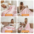 Electric Throw Rug Dual Side Fleece Flannel Heated Blanket Pink