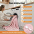 Electric Throw Rug Dual Side Fleece Flannel Heated Blanket Pink