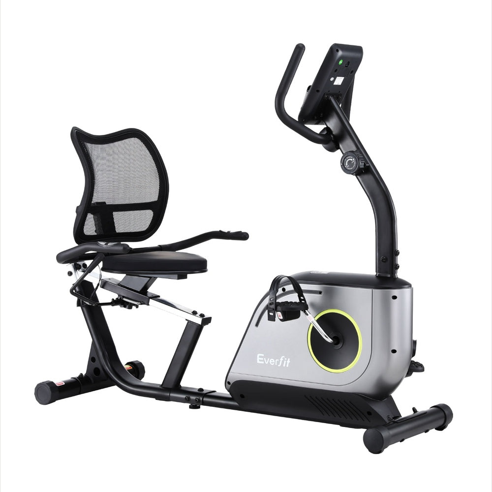 Everfit Recumbent Exercise Bike Magnetic Cycling Mesh Chair 120kg Loading