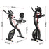 Folding Magnetic Exercise X Bike 8 Resistance Levels Ropes Black 100kg