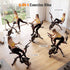 Folding Magnetic Exercise X Bike 8 Resistance Levels Ropes Black 100kg