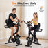 Folding Magnetic Exercise X Bike 8 Resistance Levels Ropes Black 100kg