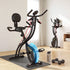 Folding Magnetic Exercise X Bike 8 Resistance Levels Ropes Black 100kg