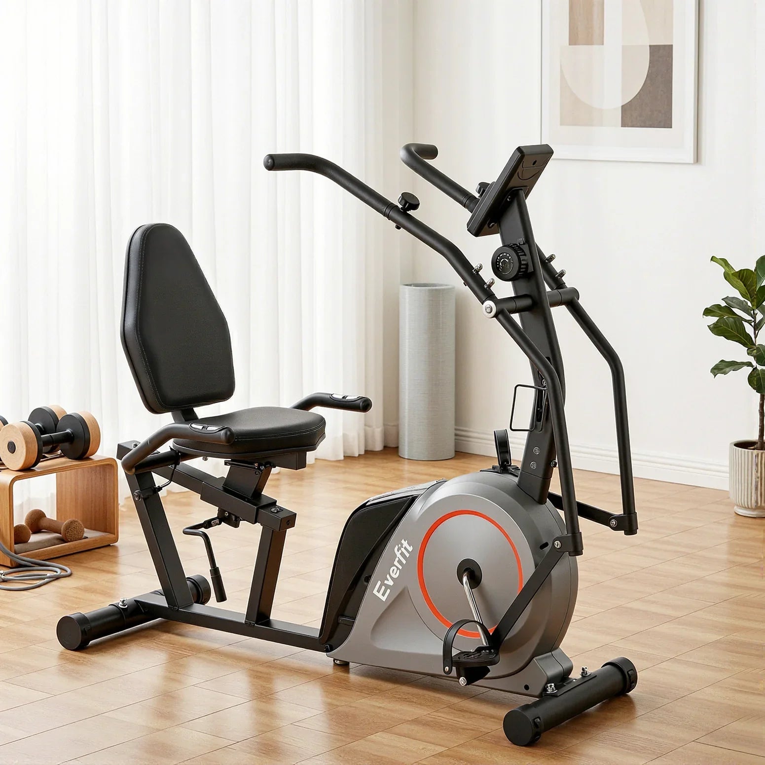 Exercise Bike Recumbent Cycling Magnetic Bluetooth App Connect Home Gym