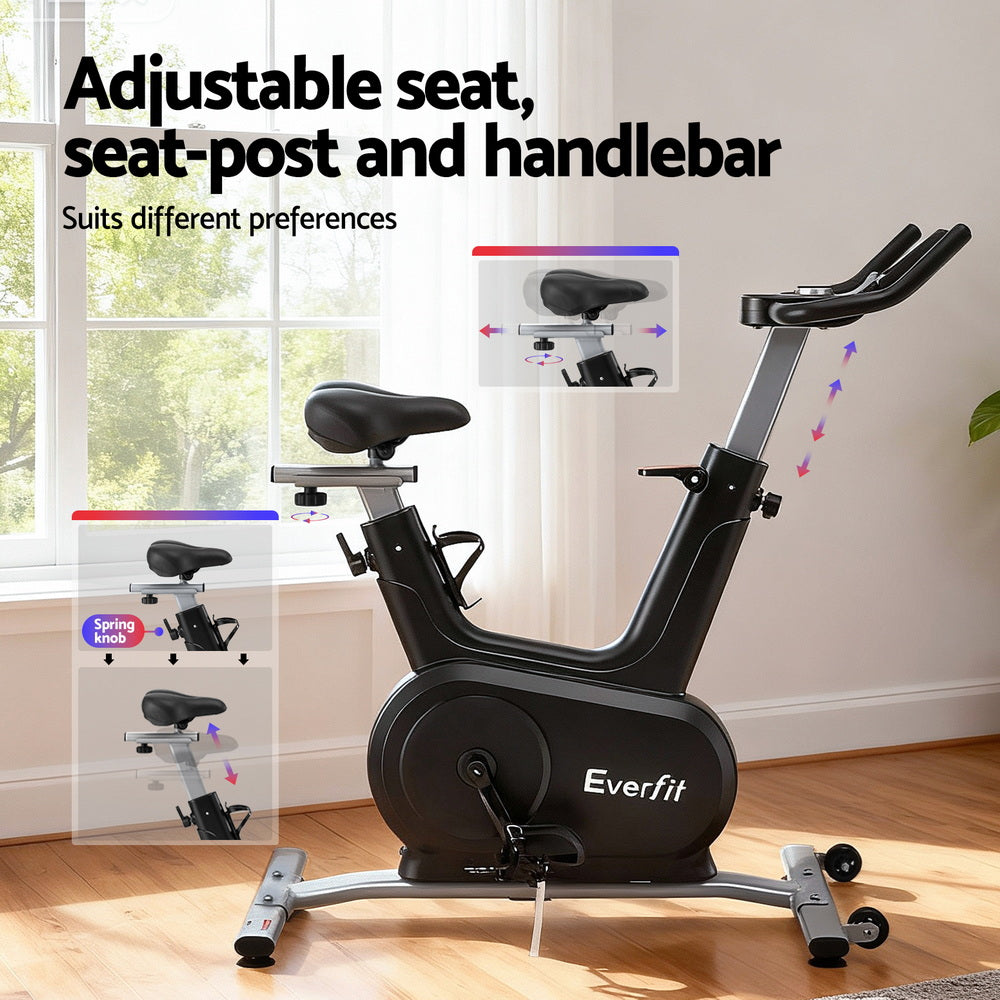 Exercise Bike Spin Bike Electromagnetic Smart Home Fitness 24-Level Resistance 120kg Bluetooth