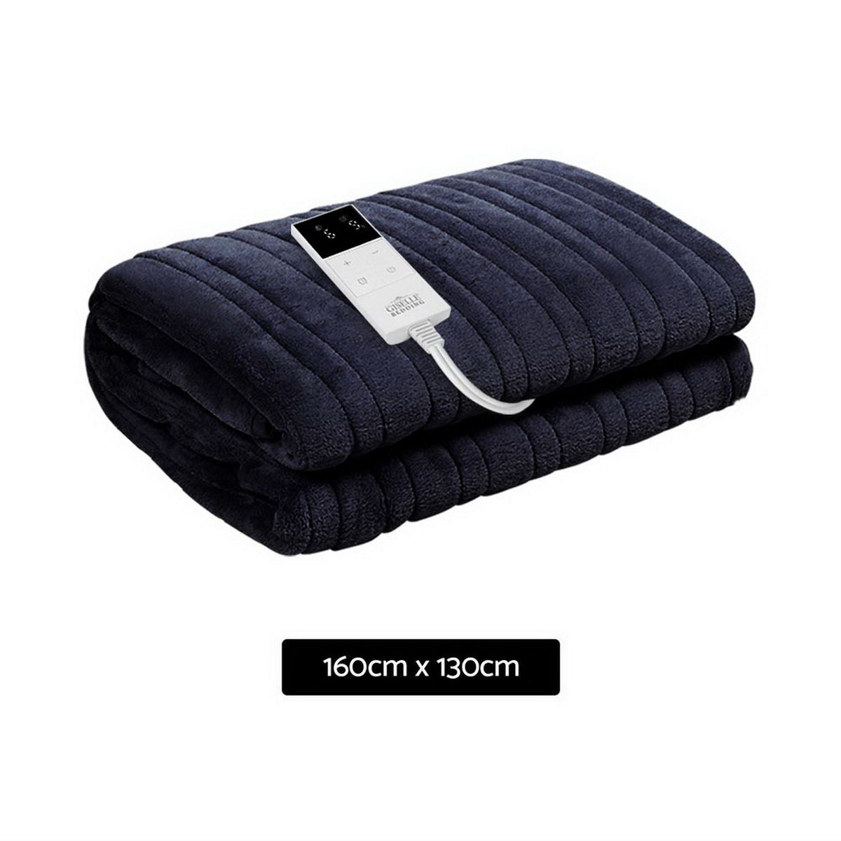 Electric Heated Throw Rug – 9 Heat Levels, 9‑Hr Timer, Coral Fleece, Charcoal