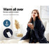 Electric Heated Throw Rug – 9 Heat Levels, 9‑Hr Timer, Coral Fleece, Charcoal