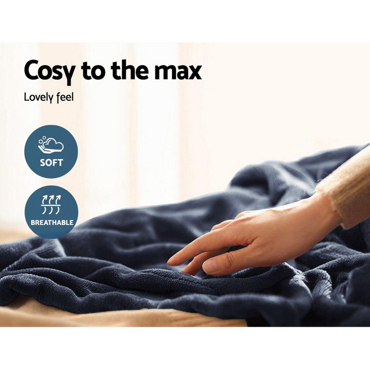 Electric Heated Throw Rug – 9 Heat Levels, 9‑Hr Timer, Coral Fleece, Charcoal