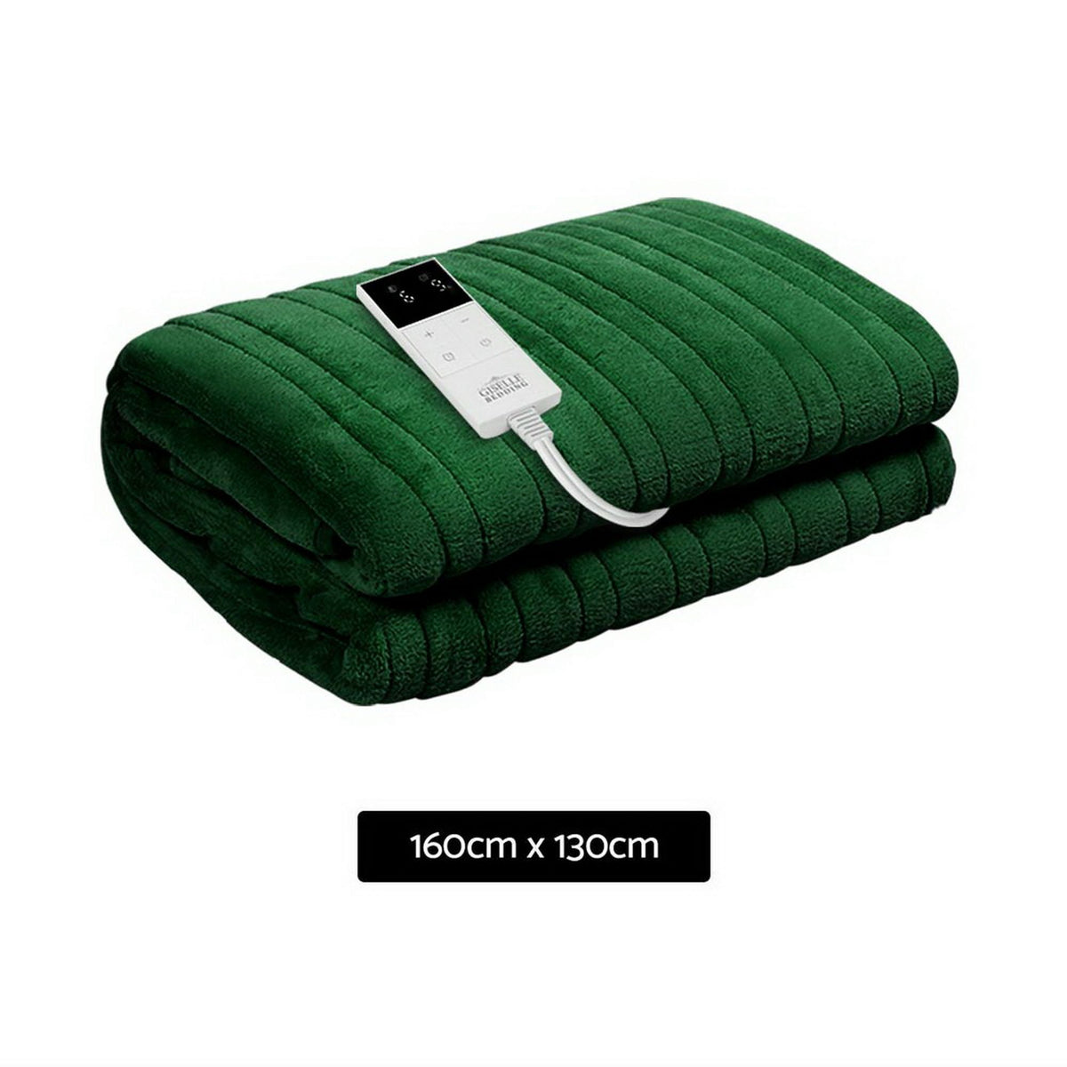 Electric Heated Throw Blanket 160x130cm Washable Flannel Rug Green