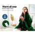 Electric Heated Throw Blanket 160x130cm Washable Flannel Rug Green