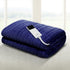 Electric Heated Throw Rug – 9 Heat Levels, 9‑Hr Timer, Coral Fleece, Navy