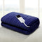 Electric Heated Throw Rug – 9 Heat Levels, 9‑Hr Timer, Coral Fleece, Navy