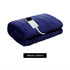 Electric Heated Throw Rug – 9 Heat Levels, 9‑Hr Timer, Coral Fleece, Navy